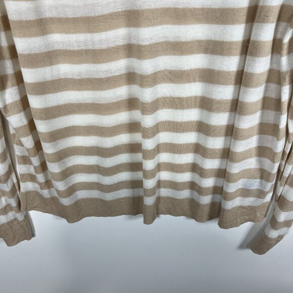 TORRID Pullover Knit Sweater Women's Size 2X Striped Cream Tan Crewneck - Picture 3 of 9